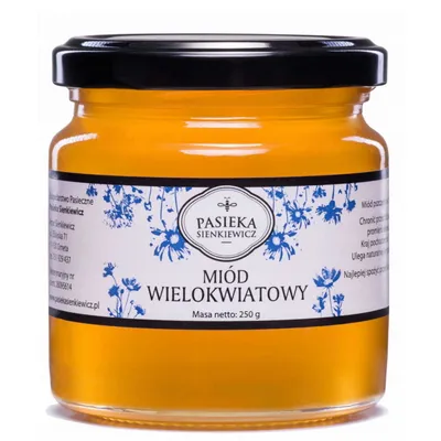 Zdjęcie produktu dla Miód Wielokwiatowy 210ml 250g PASIEKA SIENKIEWICZ