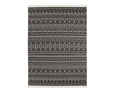 Zdjęcie produktu dla Czarno biały dywan na taras, płaskotkany 80x150 cm
