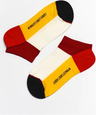 Produktbild von MEGAGROUP Quarter Socken Kurzschaft Frottee gekämmter Baumwolle 1 Paar 35-39 deutsche Fahne für Damen Herren