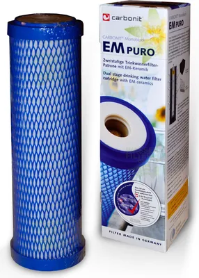 Produktbild von Prime Invention EM PURO Wasserfilter Aktivkohlefilter von Carbonit Sanuno u. Vario
