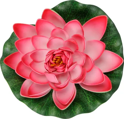 Produktbild von 2x Seerose schwimmend rosa Ø18cm Teich Garten künstlich Blüte Blume Kunstblume