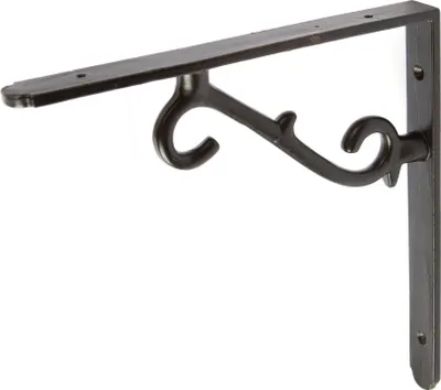 Produktbild von Scroll Eisen Regalklammer Gusseisen Antike D203mm Schwarz