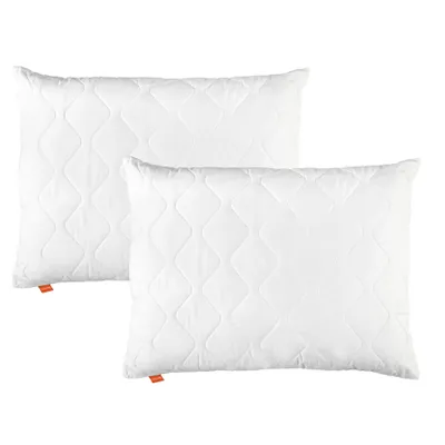 Productafbeelding van Kussen 70 x 90 cm, set van 2, gewatteerd, 100% microvezel, geschikt voor mensen met allergieën, sleepling Basic 100
