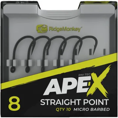Obrázok produktu pre Háčiky na kapry s hrebienkom Micro BurrMonkey Ape-X Straight Point r. 6
