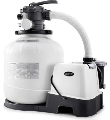 Immagine prodotto di INTEX 26680 - Pompa filtro a sabbia e sistema di acqua salata - QX2600 (8m³l/ora, fino a 56m³ piscina)