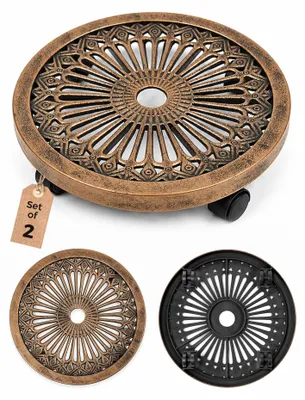 Produktbild von Set mit 2 Pflanzenrollern, 37 cm, mit 360° drehbaren Rädern