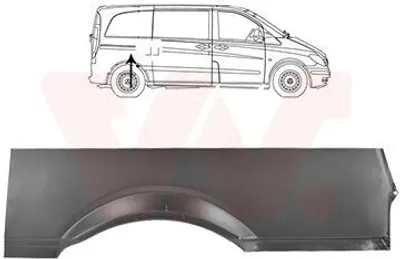 Produktbild von VAN WEZEL Seitenwand Reparaturblech passend für MERCEDES-BENZ VIANO (W639) VITO Bus (W639) VITO / MIXTO Kasten (W639)