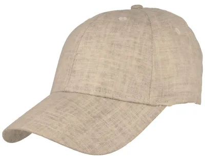 Damen Baseball-Cap aus Leinen und Baumwolle von Fiebig in grau