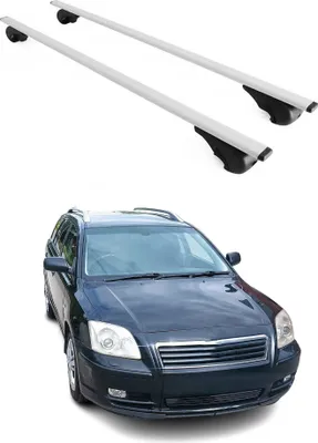 Image de Barres de toit Transversales pour Toyota Avensis Break 1997-2000 Fer Argent