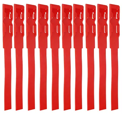 10er-Pack Identifikations-Halsbänder für Kühe, rot, Kunststoff