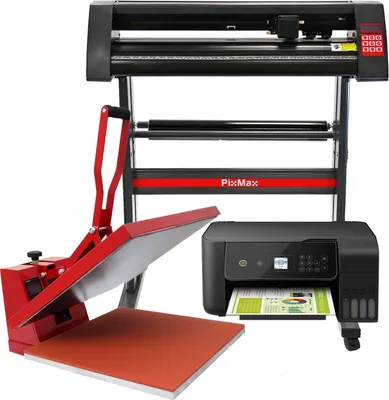 Zdjęcie produktu dla PixMax 50 cm x 50 cm – cyfrowa prasa transferowa, prasa do koszulek, prasa termiczna, drukarka sublimacyjna i ploter do cięcia winylu, ploter do folii, ploter, druk transferowy, druk sublimacyjny, druk na tekstyliach