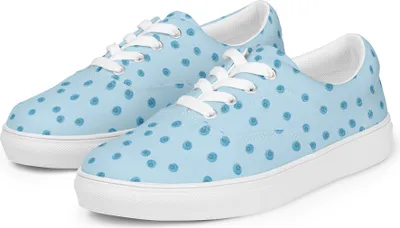 Produktbild von Mr. & Mrs. Panda Damen Stoffschuhe Blaue Blaubeeren Größe 40 1/2 - Blau - Geschenk, Halbschuhe, Muster, Sneaker, Damenschuhe, Heidelbeeren, Turnschuhe, Blueberries