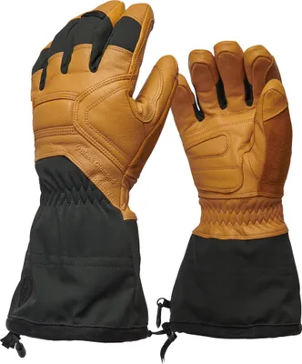 Skihandschuhe "Guide Gloves" von Black Diamond in braun und schwarz; mit verstärktem Handflächenbereich und elastischem Bündchen.