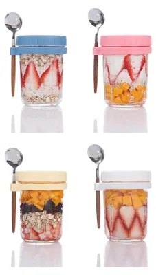 BUYGOO 6 Stück Einmachgläser 500ml Mit Schraubdeckel – Für Overnight Oats, Meal Prep & Vorratshaltung