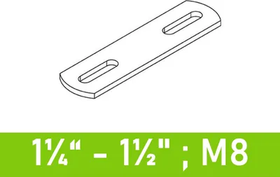 Produktbild von Steg für Bügelschrauben 1/2" (21,3 mm) - M8