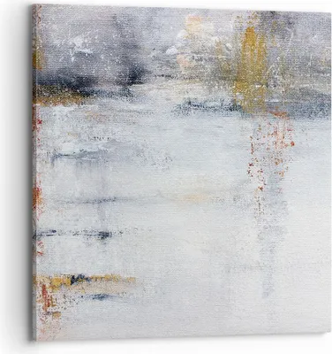 Produktbild von Bild auf Leinwand - Leinwandbild - Einteilig - Abstraktion weiß verschwommen - 70x70cm - Wand Bild - Wanddeko - Wandbilder - Leinwanddruck - Bilder - Wanddekoration - Leinwand bilder - AC70x70-4535
