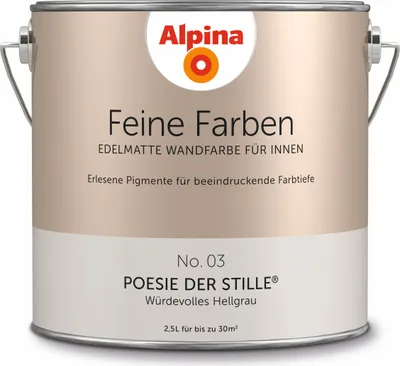 Produktbild von Alpina Feine Farben No. 03 Poesie der Stille 2,5 L würdevolles hellgrau edelmatt