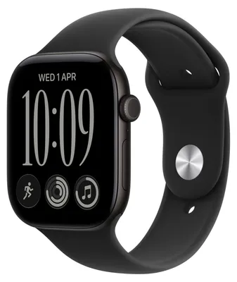 Image de Apple Watch Series 12 OLED 46 mm Numérique 416 x 496 pixels Écran tactile Noir Wifi GPS (satellite)