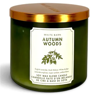 Obrázek produktu pro Bath & Body Works 3-knotová vonná svíčka AUTUMN WOODS 411 g