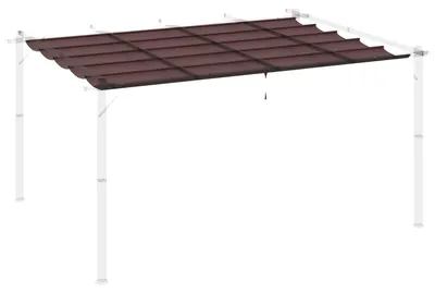Image de Toile de pergola, ombrage réglable, polyester résistant, couleur chocolat