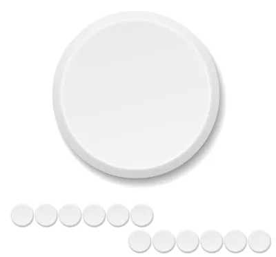 Joghurtdeckel, 12 Stück, 56 mm, Kunststoff, wiederverwendbar