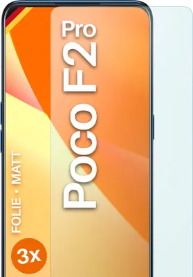 Produktbild von moex® 3x Schutzfolie kompatibel mit Xiaomi Poco F2 Pro - Displayschutzfolie Anti Reflex Folie, Matt