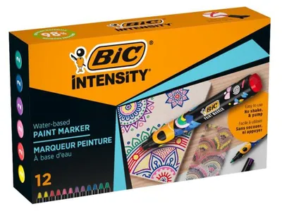 Image de Surligneurs BIC Intensity, lot de 12, pointe multicolore
