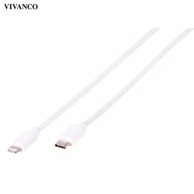 Productafbeelding van USB-C naar Lightning verbindingskabel ViVanco™LIGHTNVVUSBC12W, 1,2 meter, wit