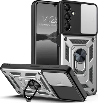 Produktbild von Armor Handyhülle für Samsung Galaxy A25 5G Kameraschutz Handy Panzer Case Cover Schutzhülle Outdoor Farbe: Silber