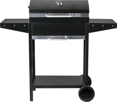 Image de Barbecue charbon de bois "Bizon" - 119 x 50 x 101 cm - Noir