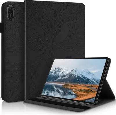Produktbild von Für Honor Pad X8a 11 Zoll aufstellbare Baum Muster Kunstleder Hülle Tasche Case Schwarz
