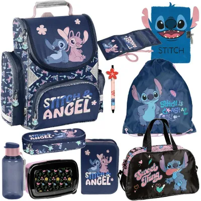 Produktbild von Mega Schulset XXL – Stitch Disney | 10-teiliges Schulranzen-Set Für Jungen & Mädchen Klasse 1–4