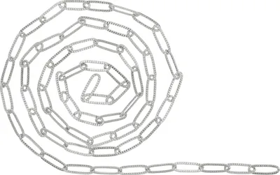 Produktbild von Gliederkette Paperclip geprägt, Länge 80 cm Silber