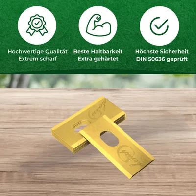 Produktbild von Genisys Titan Klingen kompatibel mit Dreame Mova A1 A2 Mähroboter Ersatz Messer - LongLife Edelstahl [bruchsicher DIN EN 50636 ], Stück:24