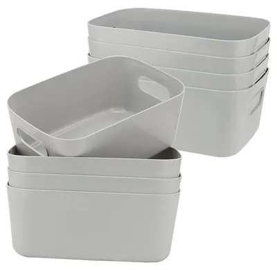 Produktbild von Omgoods – Set aus 8 Aufbewahrungsboxen aus Kunststoff für Küche und Badezimmer