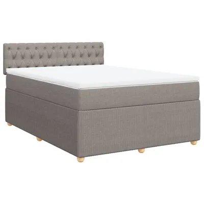 Produktbild von Boxspringbett mit Matratze Taupe 140x190 cm Stoff