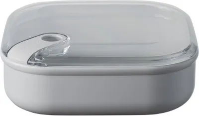 Produktbild von Lunchbox, quadratisch, niedrig, grau, 1 L - Omada | Pull Box