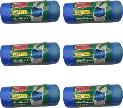 Produktbild von 6 x Selection Müllsack Müllbeutel Abfallbeutel mit Zugband 15 Stück