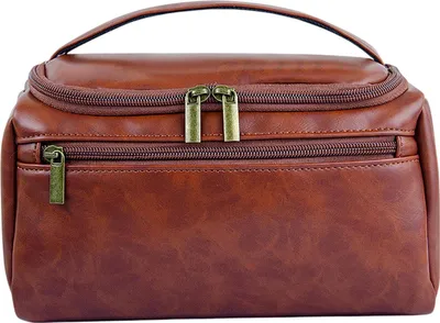 Produktbild von Tragbar Kosmetiktasche, Kulturtasche, Waschtasche, Wasserdicht Reise Kulturbeutel, Rot