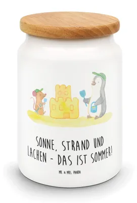 Produktbild von Mr. & Mrs. Panda Dose Sommerfreude - Weiß - Geschenk, Sommerferien, Keksdose, Designs, Strand, Teedose, Summer Vibes, Frühling, Feelings, Lebensfreude, Geschenke