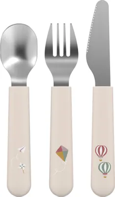 Image de Mepal - Kinderbeste 3-teilige Set Mio - Couverts pour enfants - Couverts pour enfants à partir de 12 mois - Inclus couteau, fourchette & cuillère - Set de 3 pièces - Sunshine & Rainbow