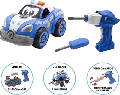 Produktbild von Silverlit Build My First RC Police Car, Polizeiwagen, 3 Jahr(e), AA, Kunststoff, Blau, Weiß