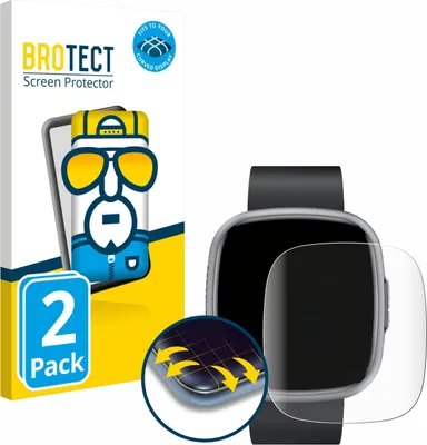 Produktbild von 2x BROTECT Fullscreen Schutzfolie für Lognitek 2025 1.75" ET593 Displayschutz Folie Fullcover Klar Transparent