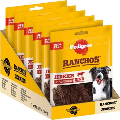 Produktbild von PEDIGREE® RANCHOS™ Jerkies Rind 7 x 180g