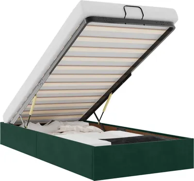 Obrázok produktu pre vidaXL Osmanská posteľ bez matraca tmavozelená 80x200 cm zamat