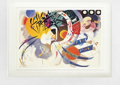 Produktbild von Wassily Kandinsky Gerahmtes Bild Mit Edlem Passepartout | Wand-Bilder | Im Bilderrahmen - Dominante Kurve, 1936 (30 x 40 cm)