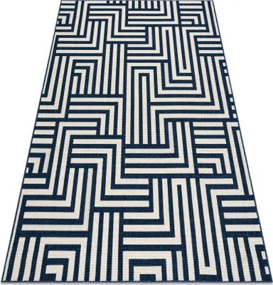 Produktbild von Teppich SPRING 20421994 Labyrinth, geschlungen - creme / blau Blau 200x290 cm