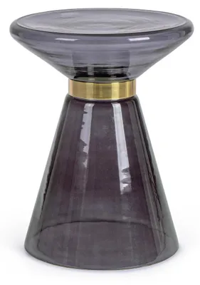 Beistelltisch Azmin Glas Grau 36 x 36 x 46 cm
