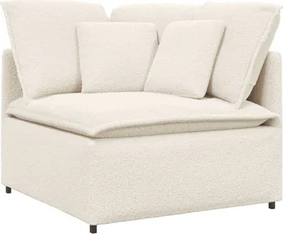 Produktbild von vidaXL Modulares Sofa Eckmodul mit Kissen Creme 100 cm