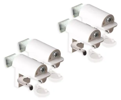 Jalousie-Klemhalter, 4 St., weiß, 4–25 mm, ohne Bohren